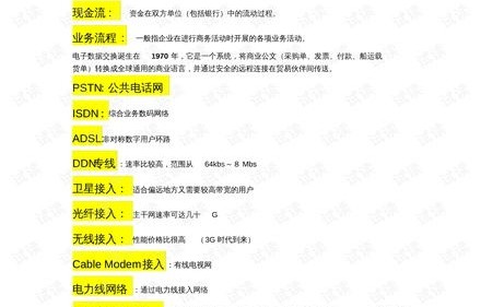 电子商务的专业解说词