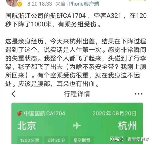 客机万米高空急坠亲历者：写了遗书